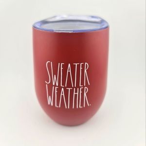 Rae Dunn Fall Wine Glass "Sweater Weather"